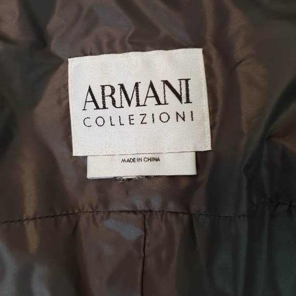Armani Collezioni Lightweight Gray Puffer Jacket/Blazer, EU 48 / Size 12 - Picture 6 of 10
